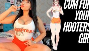 Big Booty Latina Webcam Hottie Gets Naughty in Her Hooters Uniform