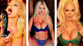 femdom beauty brittany andrews plays with her tits and pokes her muff!
