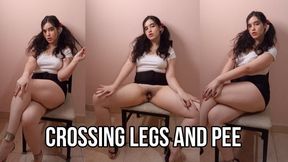 Crossing legs and pee