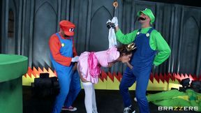 Mario and Luig threesome sex with princess