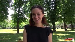 GERMAN SCOUT - SHY NATURAL TEEN GINA SEDUCE TO FIRST FUCK AT PUBLIC CASTING