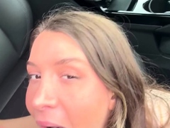 Mathema Kitten Gets Her Face Cum Covered In Parking Lot