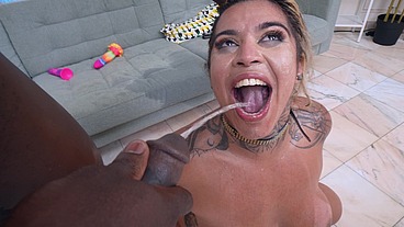 [Full Wet Two Hour Version] 100% Victoria Dias Destruction with Anal Fisting Triple Anal Penetration Drinking Powerful Piss Streams and Eight Big Cocks EKS631