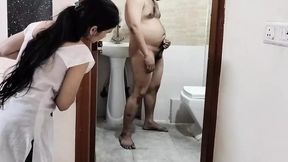 Big step brother ko muth marte bathroom me dekh liya