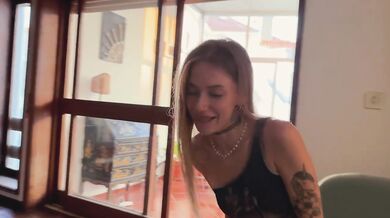 Blonde Bunny Rabbits Takes Big Dick Public Loads Thrice at Ukrainian Hostel