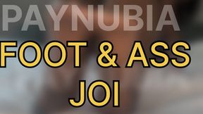 Oiled Ebony Goddess JOI: Worship My Feet and Pussy Before I Smother You