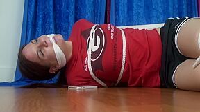 Babysitter Coed Tied And Trying For Phone