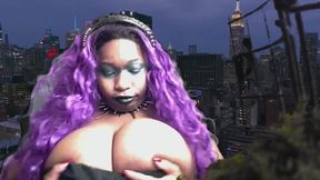 Giantess Supervillain Defeats the Heroine Team POV