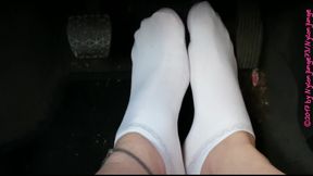White Sneaker Socks in the Car, Pedal Pumping