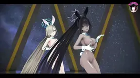 Two Sexy Bunny Girls - Hot Dance (3D HENTAI)