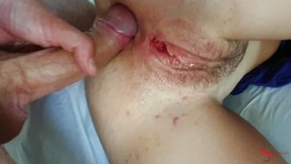 French amateur wife fucks her stepson - homemade anal sex