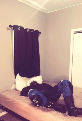 Motorcycle Stud Air Humping in a Straitjacket