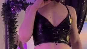 Trans girl dances and masturbates for you while smoking