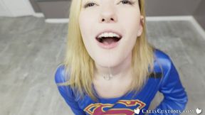 Supergirls Slutty Secret: POV Femdom HJ, BJ & Sim Sex starring Katie Kinz in Cosplay (hd)