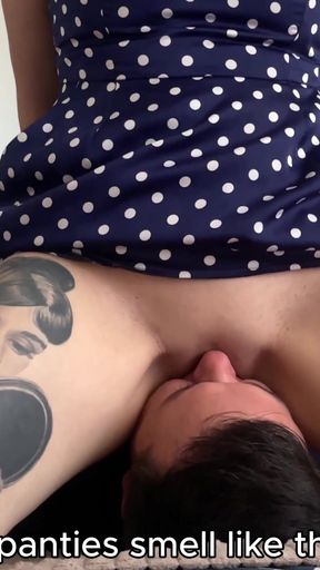 My mother-in-law caught me rummaging through her underwear and punished me severely - Facesitting   Clip 1