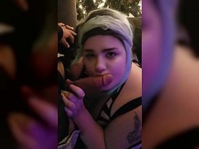 Pretty Little Hippie Blows My Cock Under The Christmas Tree
