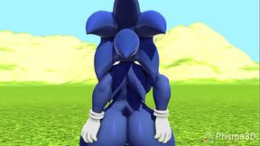 Sonic fazendo movimentos com a bunda