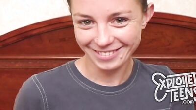 POV video shows Amateur girl sucking dick and taking it in hairy pussy