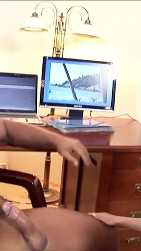 The boss is in the mood for a fuck - Good that the hot secretary with glasses is just around