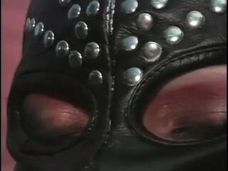 Charming golden-haired bitch in mask gets strangeman's shlong inside her dark hole