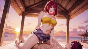 you’ll never guess how deep this redhead hentai babe takes it at sunset