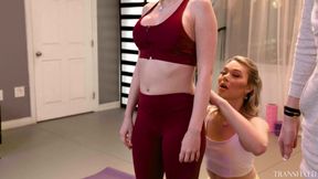 Transfixed - Hot Trans Yoga Instructor Emma Rose Fucks Jewelz Blu in Class