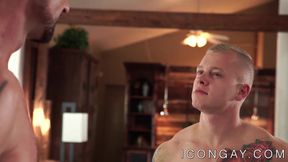 Lusty jock calls his daddies to plow his tight bottom