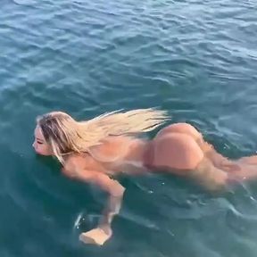 Monika Fox Morning Swimming Naked in the Bay