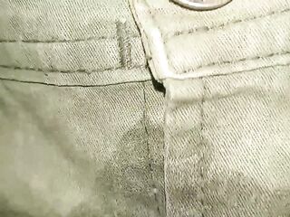 Pants soiled with a cloth diaper