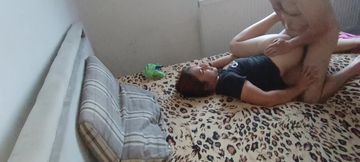 A Day with Stepdad Is That I'm Fucking All Day and with Cum in My Mouth and Pussy