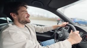 Almost Crashed The Car When I Jerked Him Off And Tortured Him After His Orgasm
