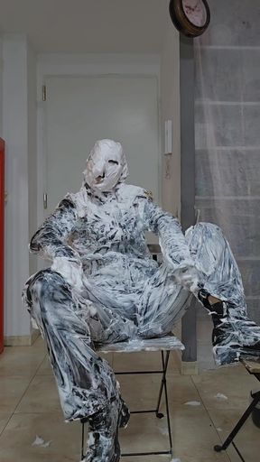 Human Cake Chocolate and Cream Leather Mess