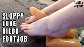 Sloppy Lube Dildo Footjob MP4