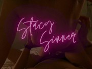 POV My Girlfriend Rides My Strap On While Watching Angela White & Riley Reid Lesbian Porn -TEASER