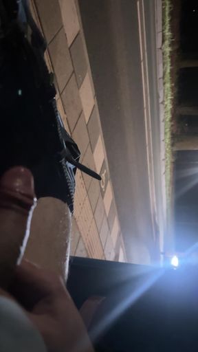 Playing and flashing at bus stop