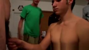 Straight college teen is made to suck dick