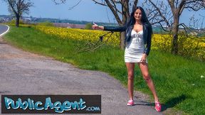 Public Porn Shes a sexy hitchhiker with great tits and ass with appetite for cock