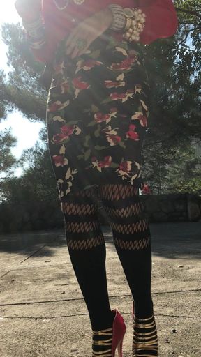 Croatian Crossdresser first time out and smoking.
