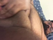 FTM bear chub stroking my fat tcock close up