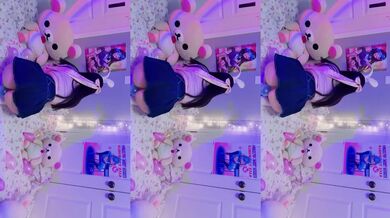 Bouncy Asian cosplay twerk POP hehe big juicy ass blows up anal balloon