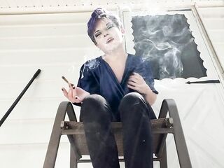 Femdom Bully Makes U Her Foot Male Ashtray