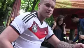 CzechHunter: Bareback german threesome public sex