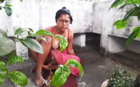 Desi Indian Bhabi at Rooftop Sex in Hindi - Desi Indian Sex Porn