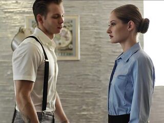 Golden-haired Secretary Freeze Banged - Tiffany Tatum Creampie Cum in Mouth Time Stop Sex