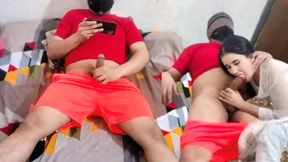 Step bhai muth mar rha tha step sister dekh li to use hi pel diya