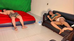 Horny couple fucking hardcore at home