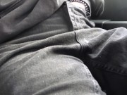 teen jerks off quick and fast in car