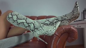 Ruslana - Rodeo girl Rides Your Cock Using Her Boots And Tan Pantyhose - Full (Polish And English Language)