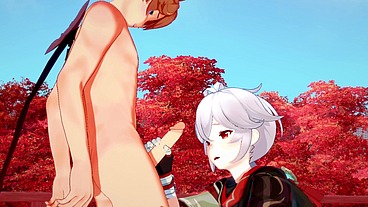 Genshin Impact Yaoi 3D - Kazuha x Tartaglia Handjob - Japanese Asian Manga anime game porn