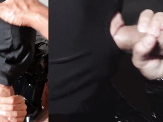 I give him a head and this guy comes on my head on the hood